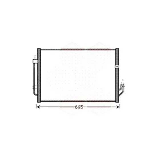 Radiator aer conditionat PEUGEOT 5008 2 2016-> 2.0 BlueHDi 180 133KW 181CP , pentru motor AHW (DW10FC) perioada 2016 2017,2018,2019,2020 2021