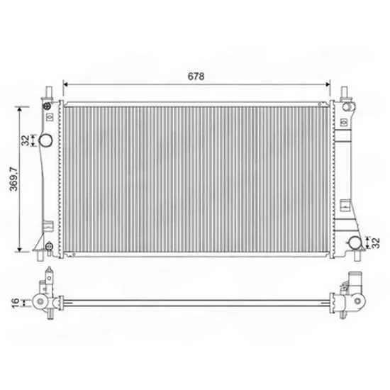 Radiator Motor MAZDA 5 2005->2010 Radiator apa motor 1.8-2.0 benzina 2009- (675x368) (VALEO) Perioada 2009 2010
