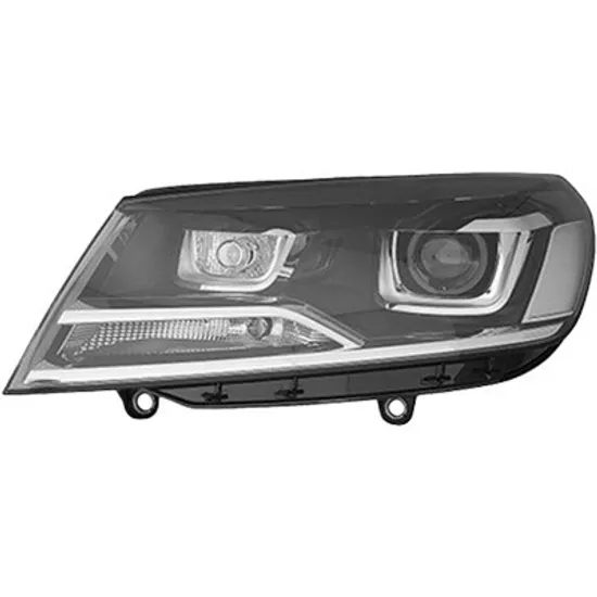 Far stanga VW TOUAREG 2010->2018 perioada 2010 2011 2012 2013 2014 2015 2016 2017 2018 de la an de fabricatie 01/2015, cu motor reglaj, cu reglaj electric, cu bec D8S