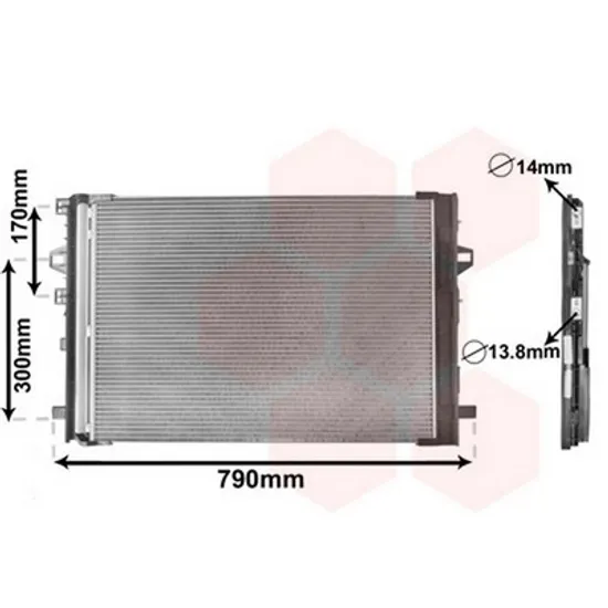 Radiator Aer Conditionat MERCEDES CLA C117 2013->2019 Radiator aer conditionat benzina/ diesel (61x45.8) Perioada 2013 2014 2015 2016 2017 2018