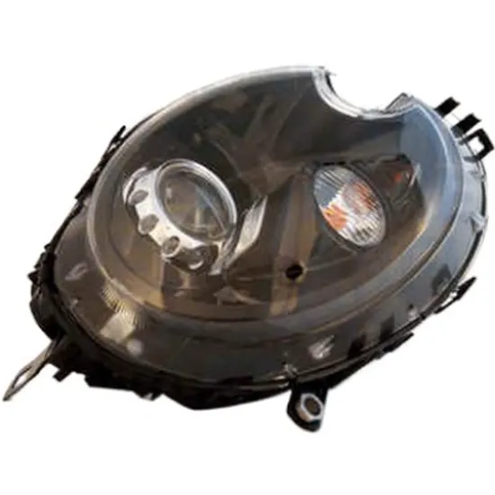 Far stanga MINI MINI COOPER R50; R53 2001->2006 perioada 2006 cu motor reglaj, fara unitate de control Xenon, fumuriu, semnal alb, cu bec D1S tub descarcare gaze