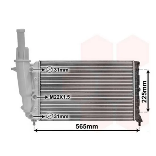 Radiator Motor LANCIA Y 1995->2003 Radiator apa pentru 1,2 (60) (49,6x32,2) Perioada 1995 1996 1997 1998 1999 2000 2001 2002 2003
