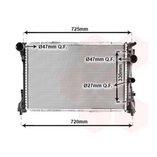 Radiator Motor MERCEDES GLK-CLASS X204 2008->2015 Radiator 1,6-1,8-2,0-2,1-3,5 cv automata conducta 16mm Perioada 2008 2009 2010 2011 2012 2013 2014 2015