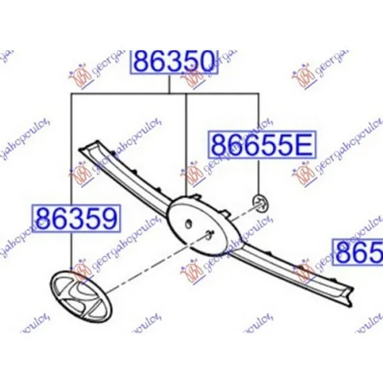 Grila radiator HYUNDAI i10 2013->2020 Grila fata original 2016-> Perioada 2016 2017 2018 2019