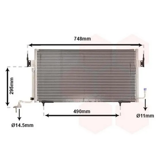 Radiator Aer Conditionat PEUGEOT PARTNER 1996->2010 Radiator aer conditionat 1 8 - 1 9cc diesel 1999->2002 62 5x34 Perioada 1999 2000 2001 2002