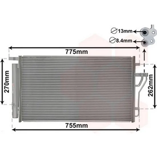 Radiator Aer Conditionat HYUNDAI ix35 / TUCSON 2009-> Radiator aer conditionat benzina (65,5x37,8) Perioada 2010 2011 2012 2013 2014 2015 2016