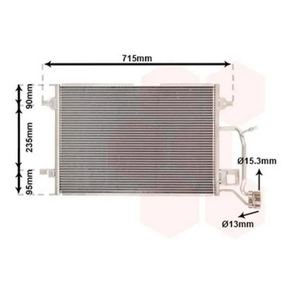 Radiator Aer Conditionat AUDI A6 C5 1997->2005 Radiator aer conditionat 2,7 i - 2,5TDi 1996->2000 (56,5x42) Perioada 1997 1998 1999 2000