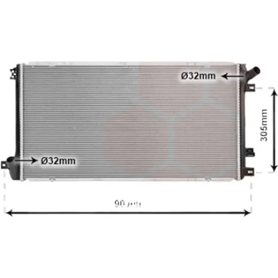Radiator apa RENAULT MASTER 2 1998->2010 pentru 2.5 dCi, perioada 2006 2007 2008 2009 2010 2011