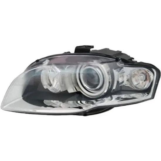 Far stanga AUDI A4 Cabriolet 8H7 2002->2009 perioada 2004 2005 2006 2007 2008 2009 cu motor reglaj, fara unitate de control Xenon, semnal transparent, pentru vehicule cu lumini xenon, cu reglaj distanta iluminare automat, cu bec D1S tub descarcare gaze