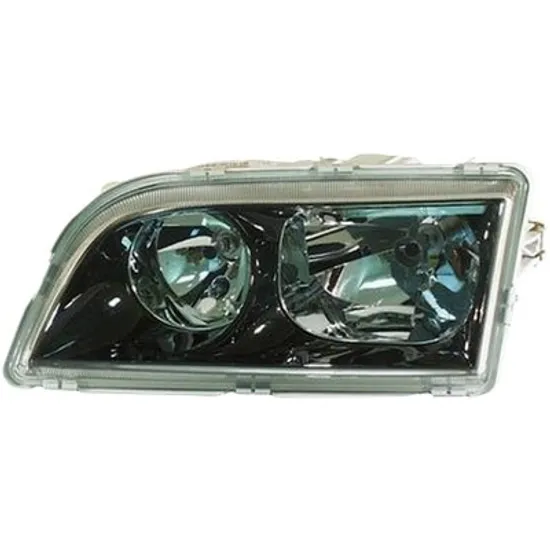 Far stanga VOLVO S40 1 1995->2004, V40 1995->2004 perioada 1995 1996 1997 1998 1999 2000 2001 2002 2003 2004 de la an de fabricatie 2001, pana la an de fabricatie 2003, fara motor reglaj, cromat/negru, cu reglaj electric, numar pini 4, cu bec H7/H7