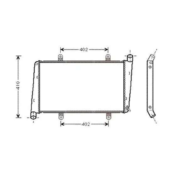 Radiator apa VOLVO V40 1995->2004, S40 1 1995->2004 pentru 2.0 T4, perioada 2000 2001 2002 2003 2004