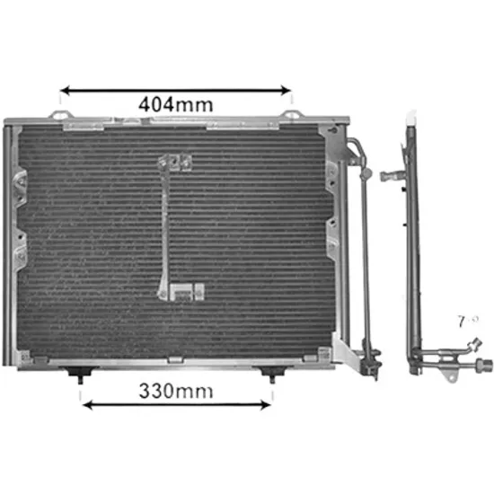 Radiator aer conditionat OPEL MOVANO B 2010->2020 2.3 CDTI RWD 110KW 150CP , pentru motor M9T 694, M9T 696, M9T 698 perioada 2013 2014,2015,2016,2017 2018