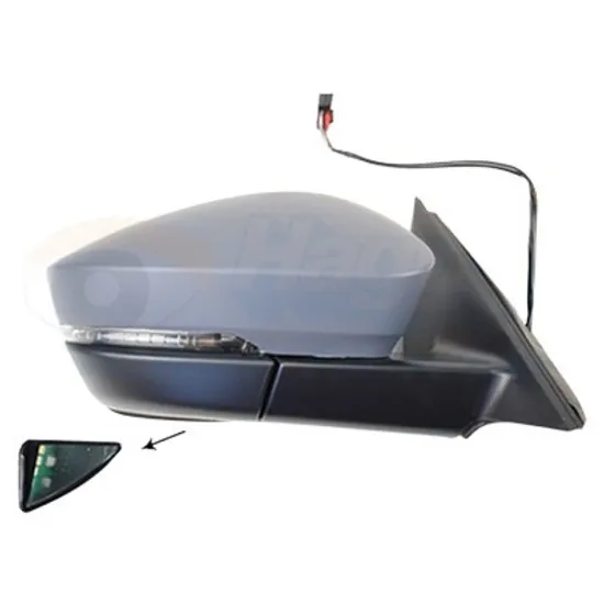 Oglinda exterioara dreapta SKODA KAROQ 2017-> perioada 2017 2018 2019 2020 2021 2022 , cu lampa podea, cu semnal, numar pini 16, cu iluminare ambientala, cu incalzire, cu memorie, fara intunecare automata Opacizare automata, rabatare electrica, prevopsit grund,