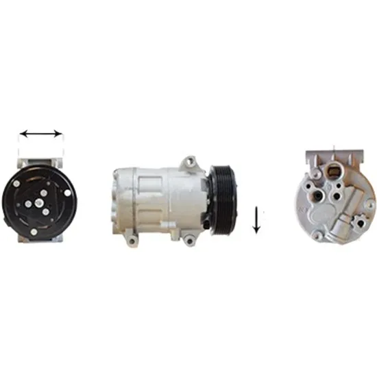 Compresor aer conditionat RENAULT MEGANE 2 2002->2010, GRAND SCENIC 2 2004->2009, SCENIC 2 2003->2009 pentru 2.0, perioada 2003 2004 2005 2006 2007 2008 2009