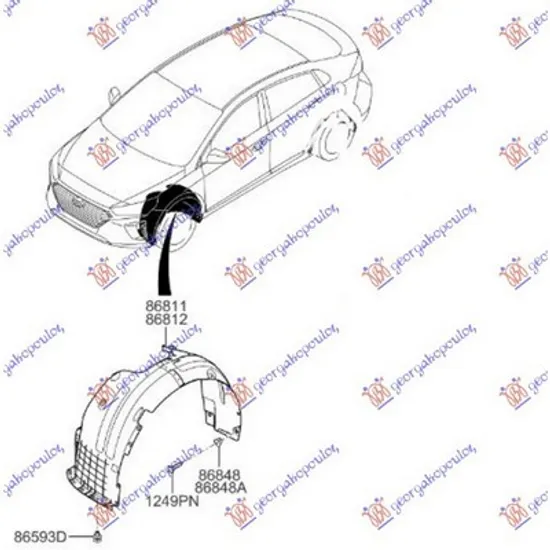 Carenaj fata HYUNDAI i20 2014->2020 Carenaj fata original stanga Perioada 2015 2016 2017 2018
