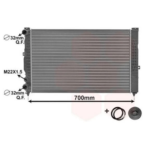 Radiator Motor AUDI A6 C5 1997->2005 Radiator apa benzina/diesel-1.9TDi MAN.+/-AC(63x41) BEHR Perioada 1997 1998 1999 2000 2001 2002 2003 2004 2005