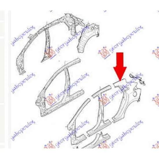 Aripa Spate HYUNDAI i30 2012->2017 Aripa spate 5 usi original dreapta Perioada 2012 2013 2014 2015 2016 2017