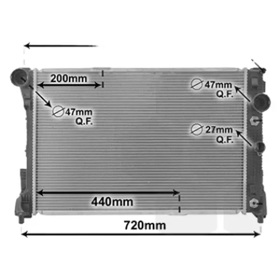 Radiator apa MERCEDES E-CLASS W212 2009->2015 pentru E 350 CGI, perioada 2009 2010 2011
