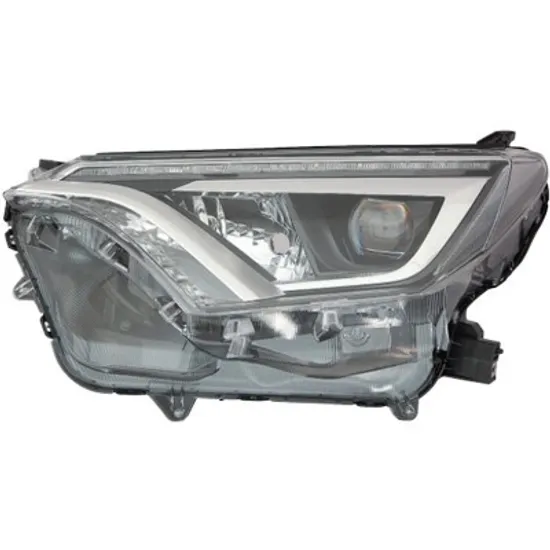 Far stanga TOYOTA RAV 4 IV 2012->2018 perioada 2012 2013 2014 2015 2016 2017 cu motor reglaj, de la an de fabricatie 2016, cu reglaj electric, cu bec LED, cu bec WY21W