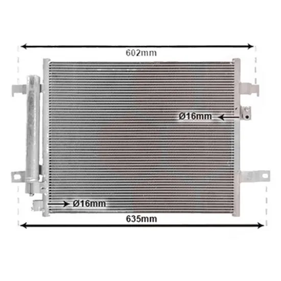 Radiator aer conditionat FORD FOCUS 3 2010->2019 pentru 1.6 Flexifuel, perioada 2013 2014 2015 2016 2017 2018