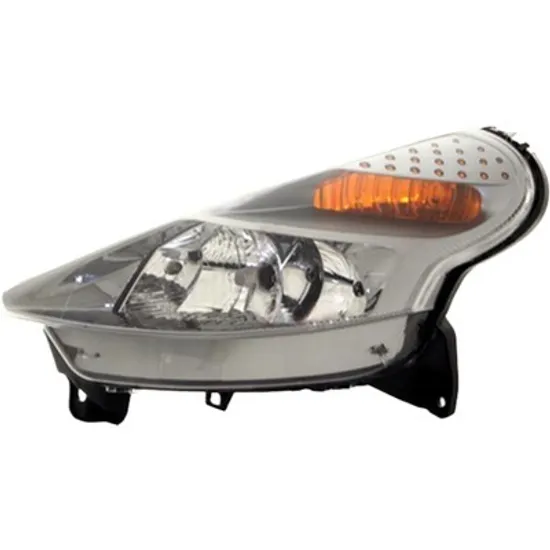 Far stanga CITROEN C3 Pluriel 2003-> perioada 2003 2004 2005 2006 2007 2008 de la an de fabricatie 04/2008, cu motor reglaj, semnal galben, cu reglaj electric, cu bec H7/H1
