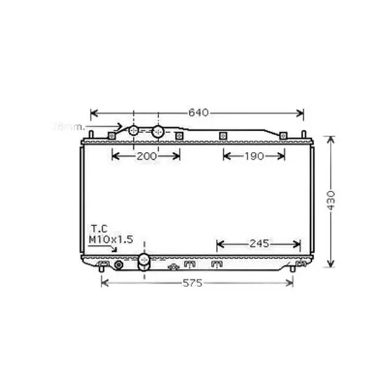 Radiator Motor HONDA CIVIC 8 2005-> Radiator apa pentru 1.6 - 1.8 16V (37,5x67x27) Perioada 2005 2006 2007 2008 2009 2010 2011
