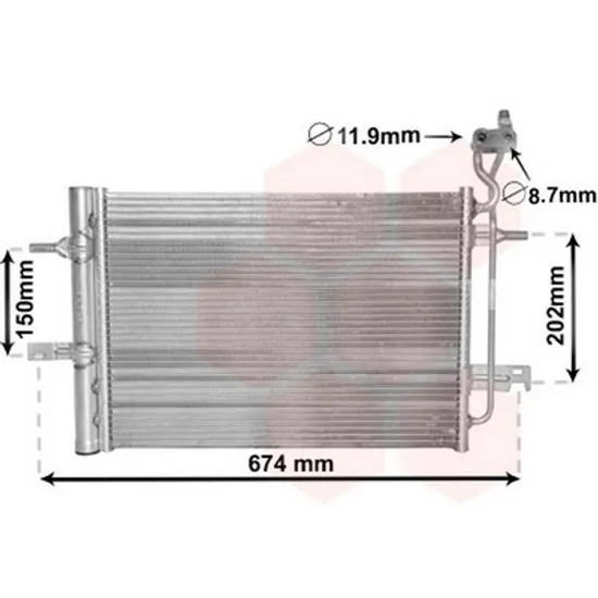 Radiator Aer Conditionat OPEL MERIVA A 2003->2010 Radiator aer conditionat 1.4/1.6/1.8 benzina 2009-> 484x35 Perioada 2003 2004 2005 2006 2007 2008 2009 2010
