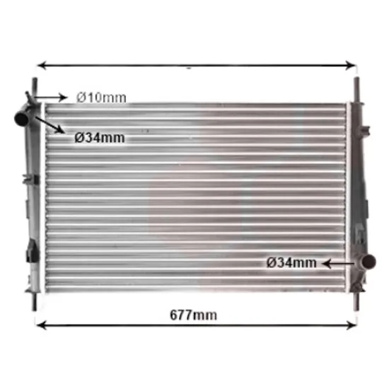 Radiator apa FORD MONDEO 3 2000->2007 pentru 2.5 V6 24V, perioada 2000 2001 2002 2003 2004 2005 2006 2007