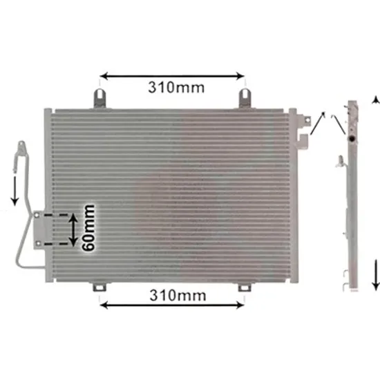 Radiator aer conditionat RENAULT TWINGO 3 2014-> pentru 1.0 SCe 75, perioada 2019 2020 2021 2022 2023 2024