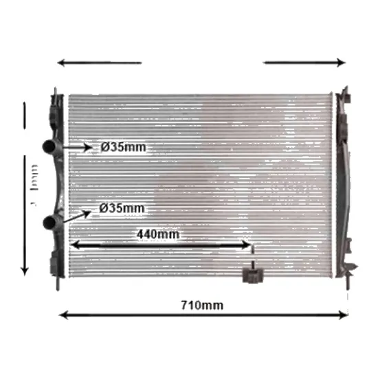 Radiator apa NISSAN QASHQAI 1 2007->2014 pentru 2.0 dCi tractiune integrala, perioada 2007 2008 2009 2010 2011 2012 2013