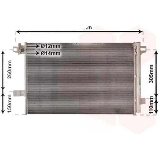 Radiator aer conditionat MERCEDES GLK-CLASS X204 2008->2015 pentru 350 4-matic , perioada 2008 2009 2010 2011 2012 2013 2014 2015
