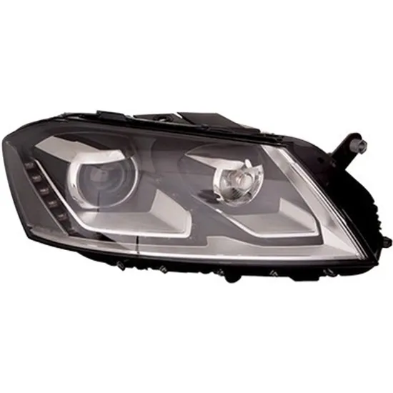 Far dreapta VW PASSAT B7 2010->2014 perioada 2010 2011 2012 2013 2014 cu motor reglaj, fara unitate de control Xenon, cu xenon, cu reglaj distanta iluminare automat, adaptiv, cu bec D3S Lampa descarcare gaze, cu bec LED,