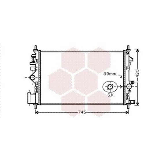 Radiator Motor SAAB 9-5 2010->2012 Radiator apa 1 6-1 8 + TURBO cu aer conditionat 68x40 Perioada 2010 2011 2012 2013 2014 2015 2016