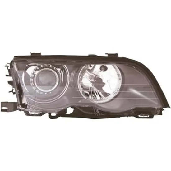 Far dreapta BMW 3 E46 1997->2005 perioada 1997 1998 1999 2000 2001 cu motor reglaj, fara unitate de control Xenon, cu xenon, fumuriu, cu reglaj distanta iluminare automat, cu bec D2S/H7