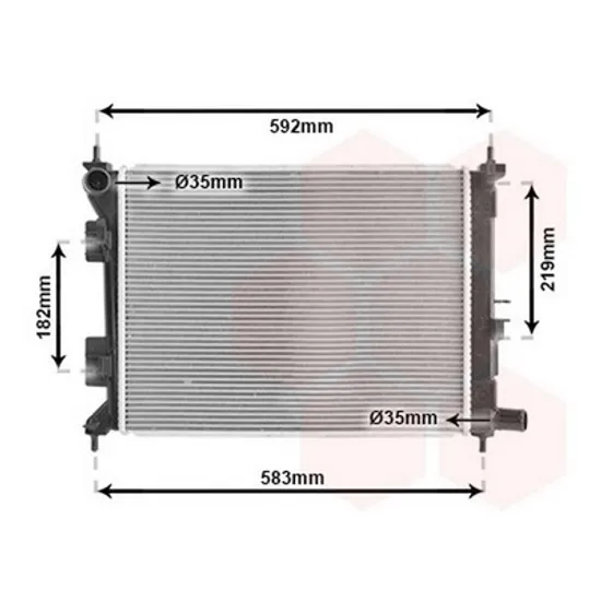 Radiator Motor HYUNDAI i20 2014->2020 Radiator apa 1.2-1.4i benzina manuala 500x375x16 Perioada 2015 2016 2017 2018 2019 2020 2021 2022 2023 2024