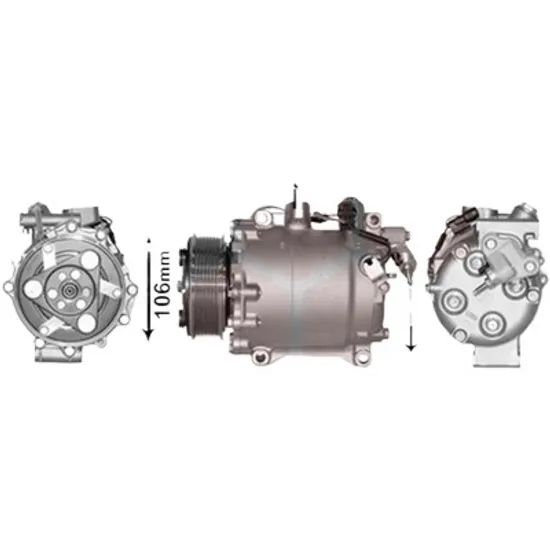 Compresor aer conditionat HONDA CR-V 3 2006->2012 2.4 i-VTEC 4WD 118KW 160CP , pentru motor K24Z1 perioada 2006 2007 2008 2009 2010 2011