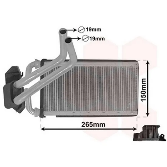 Radiator Incalzire DODGE CALIBER 2006-> Calorifer (BR) (123x260x26) Perioada 2006 2007 2008 2009 2010 2011 2012 2013 2014