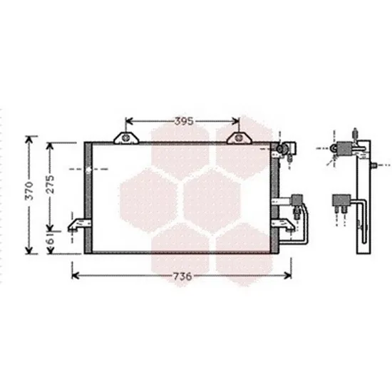 Radiator Aer Conditionat AUDI A6 C4 1994->1997 Radiator aer conditionat (61x34.5) 1.9TD - 1.9TDi Perioada 1994 1995 1996 1997