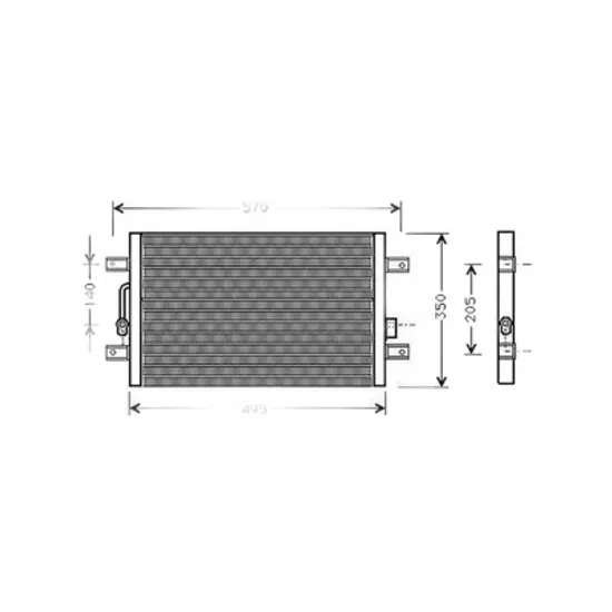 Radiator Aer Conditionat FIAT ALBEA 178 1996-> Radiator aer conditionat benzina (48x35x25) 1997->2003 Perioada 1996 1997 1998 1999 2000 2001 2002