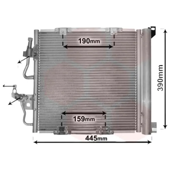 Radiator aer conditionat VW GOLF 7 2012->2020, GOLF 7 Variant 2013->2019 pentru 2.0 R 360S 4motion, perioada 2016 2017 2018 2019 2020 2021