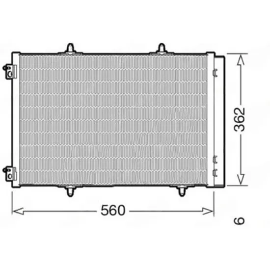 Radiator Aer Conditionat CITROEN C3 III 2016-> Radiator condensator aer conditionat 1.2 benzina - 1.5-1.6 diesel (540x362) (4 suporti) Perioada 2016 2017 2018 2019 2020 2021