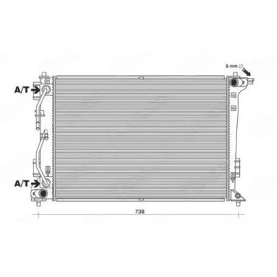 Radiator Motor KIA SPORTAGE 4 2015-> Radiator apa motor 2.0 CVVT benzina automatic (640x485) (KOREAN) Perioada 2018 2019 2020 2021 2022