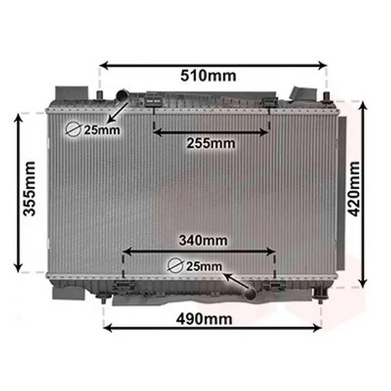 Radiator Motor FORD FIESTA 5 JH 2008->2017 Radiator apa 1.6 T EcoB 180PS benzina manuala /automata Perioada 2008 2009 2010 2011 2012 2013 2014 2015 2016 2017