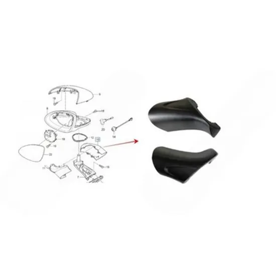 Capac Oglinda PORSCHE CAYENNE 92A 2010-> Capac Oglinda exterioara inferioara pentru vopsit (spre fata) STANGA Perioada 2010 2011 2012 2013 2014 2015