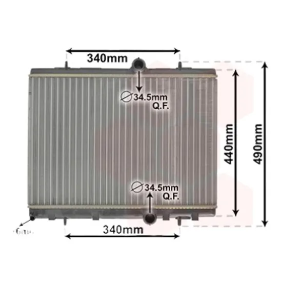 Radiator apa CITROEN DS4 2011->2015 1.2 THP 130 96KW 130CP , pentru motor HNY (EB2DTS) perioada 2014 2015
