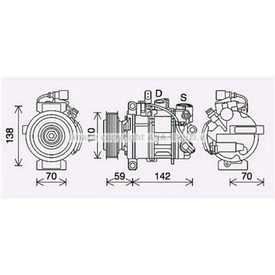 Compresor aer conditionat AUDI A5 Sportback 8TA 2009->2020 3.0 TDI 150KW 204CP , pentru motor CLAB perioada 2011 2012 2013 2014 2015 2016 2017