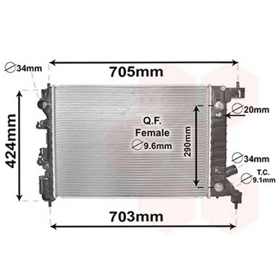 Radiator Motor CHEVROLET AVEO SEDAN T300 2011-> Radiator apa pentru 1.4i - 16V (55x40x1.5) CV automata Perioada 2011 2012 2013 2014 2015 2016 2017