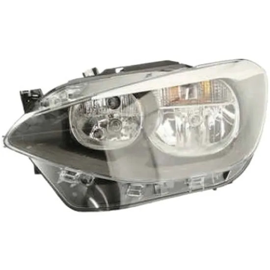 Far stanga BMW 1 F21 2011-> perioada 2013 2014 2015 2016 2017 2018 pana la an de fabricatie 2015, cu motor reglaj, semnal transparent, cu reglaj electric, cu lumina de zi, cu bec H7/H7