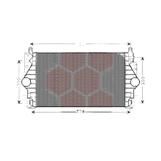 Intercooler VW TRANSPORTER T4 1990->2003, CARAVELLE 4 1990->2003 pentru 2.5 TDI Syncro, perioada 1995 1996 1997 1998 1999 2000 2001 2002 2003