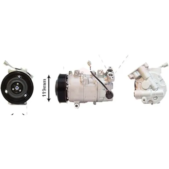 Compresor aer conditionat RENAULT GRAND SCENIC 3 2009->2016, MEGANE III Grandtour 2008->, MEGANE 3 2008->2015, SCENIC 3 2008->2015 pentru 1.9 dCi, perioada 2008 2009 2010 2011 2012 2013 2014